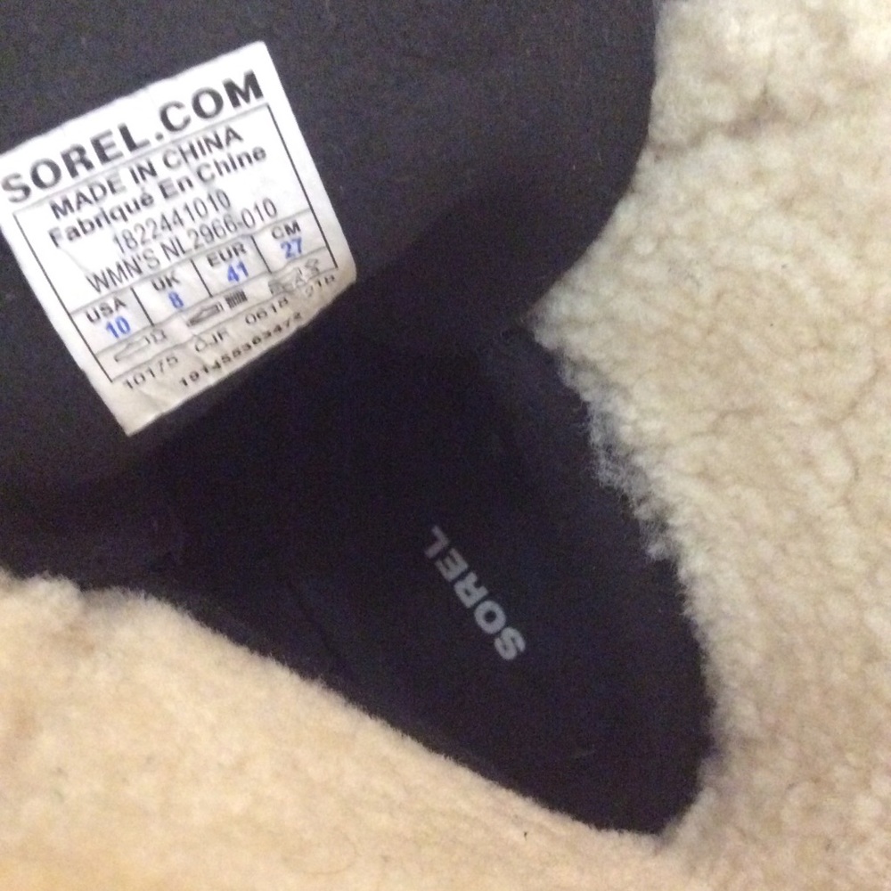 🆕 SOREL x Anthropologie black leather wedge boots - Picture 8 of 8